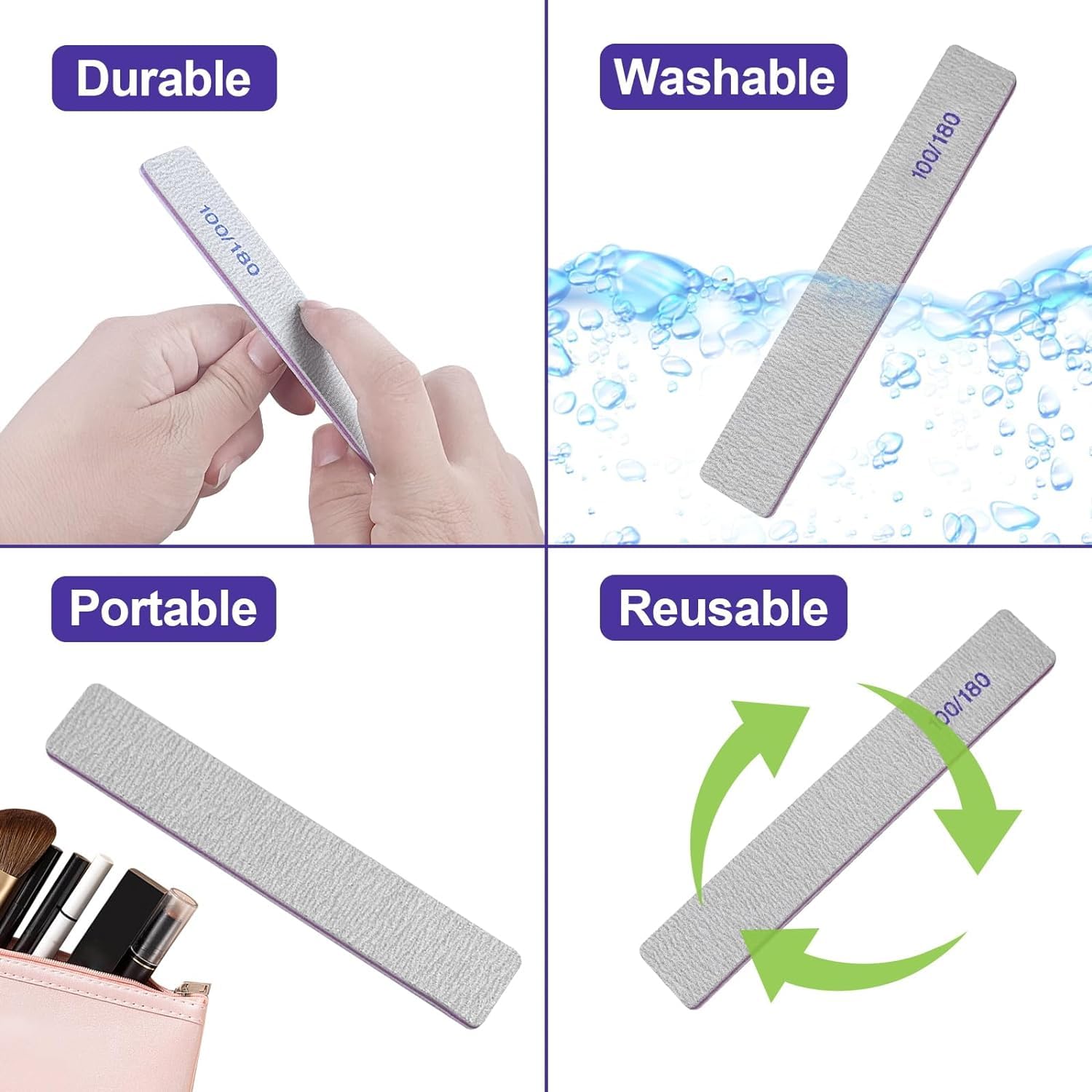 Homeyera professional nail filer for acrylic and natural nails