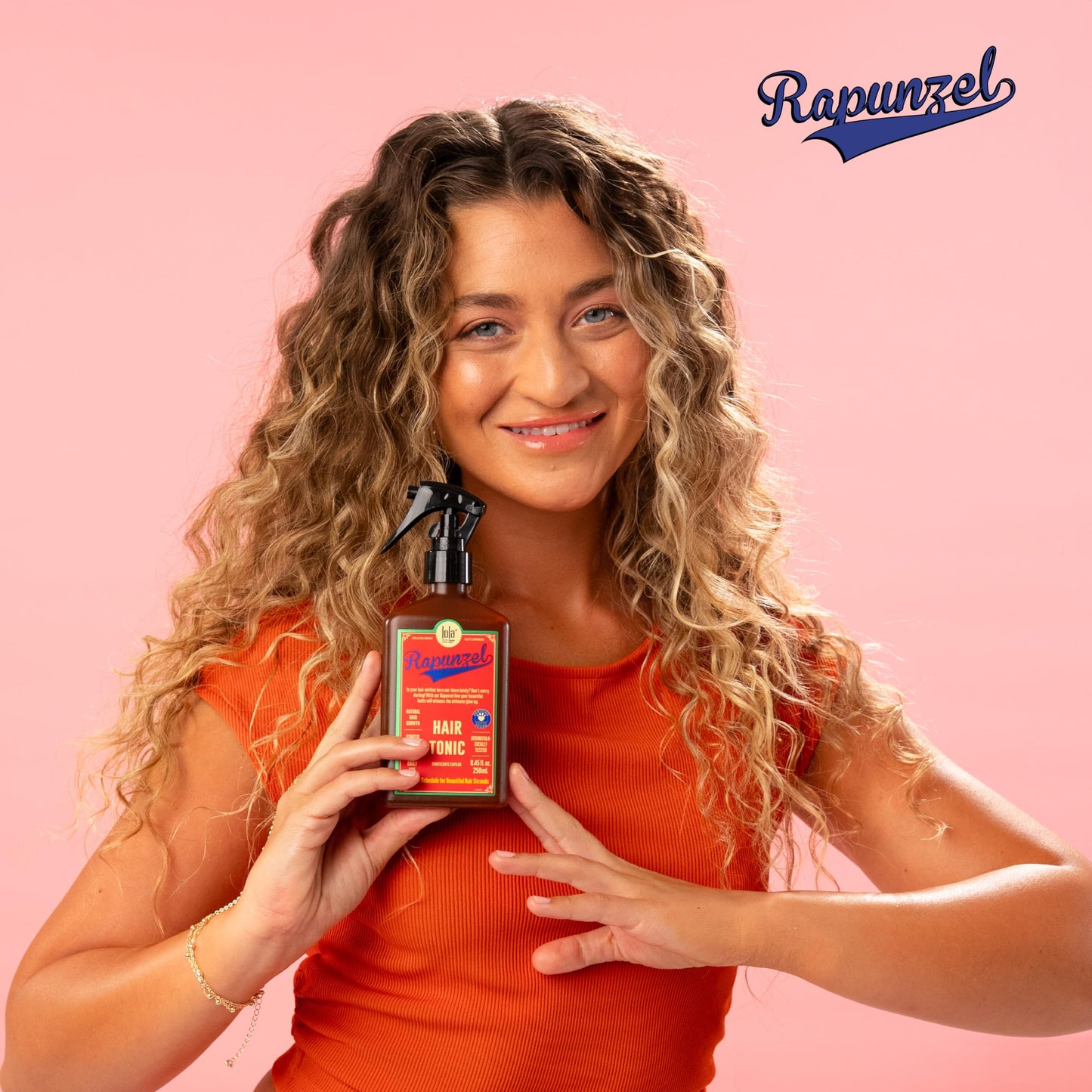 Rapunzel hair tonic spray back label showing vegan formula details