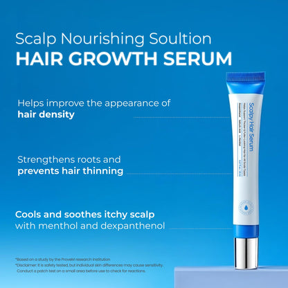 Seapuri anti hair loss serum being applied directly to the scalp