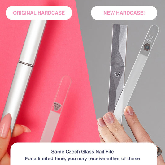Close up of Bona Fide Beauty crystal nano glass nail file surface