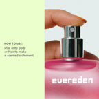 Evereden USA imported hair and body fragrance mist lifestyle shot