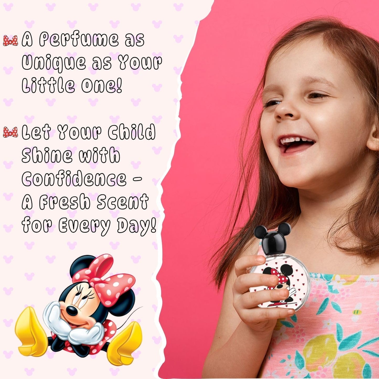 Air-Val International Minnie Mouse perfume bottle side angle view