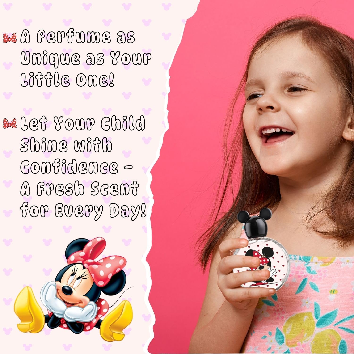 Air-Val International Minnie Mouse perfume bottle side angle view