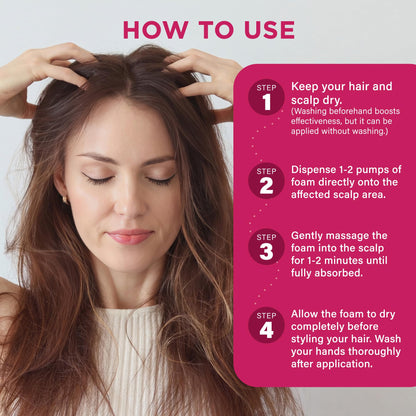 Authentic imported women topical foam treatment set for thicker and fuller hair regrowth