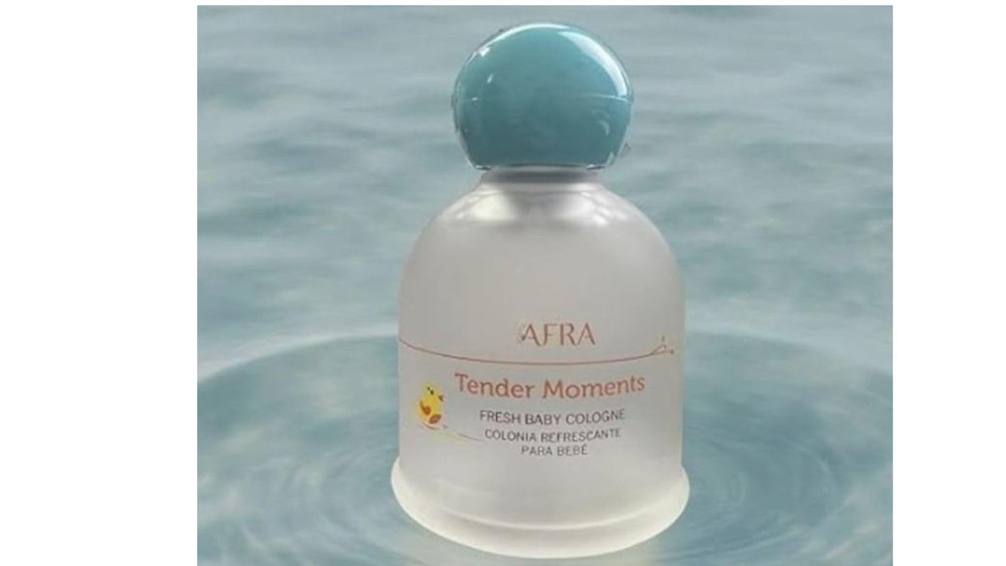 Premium imported USA baby perfume packaging showing ingredients and usage directions.