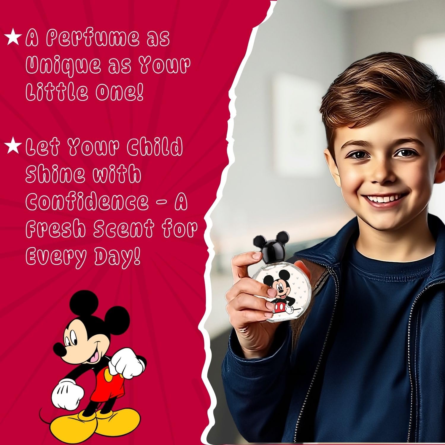 Air-Val Disney Mickey Mouse 100 ml perfume spray side profile