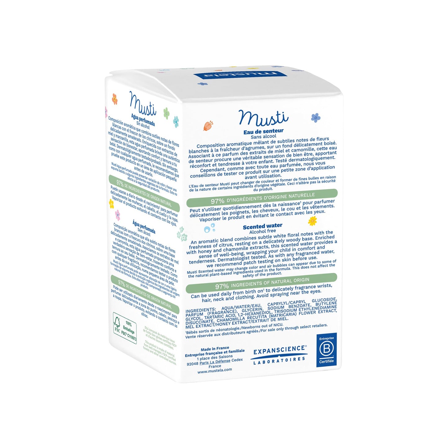 Dermatologist tested Mustela baby perfume for sensitive skin routine