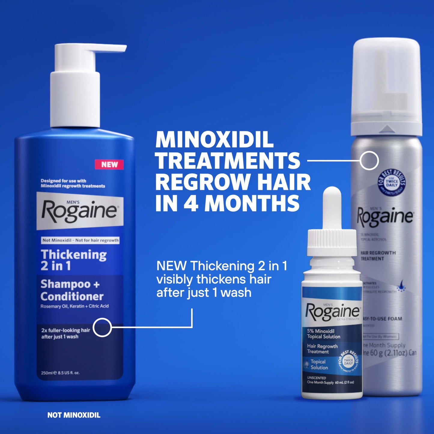 Close up of the easy to use aerosol nozzle on the minoxidil hair growth foam