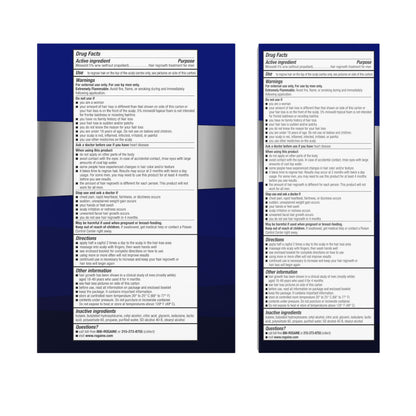 Full kit presentation of authentic imported USA Rogaine five percent minoxidil four pack