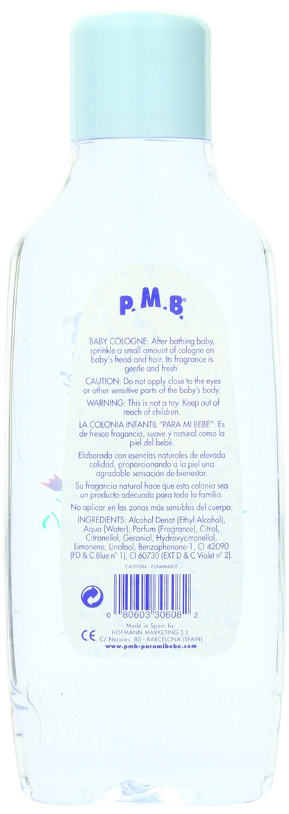 Para Mi Bebe baby perfume blue bottle for boys packaging detail