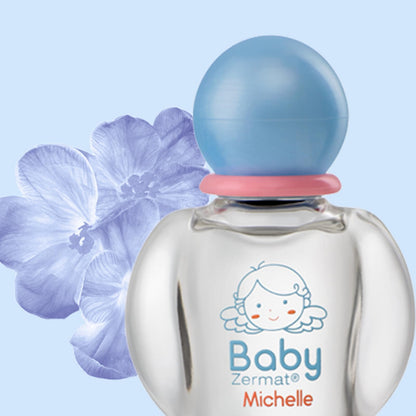 Two fluid ounce bottle of Zermat Michelle baby perfume for newborns