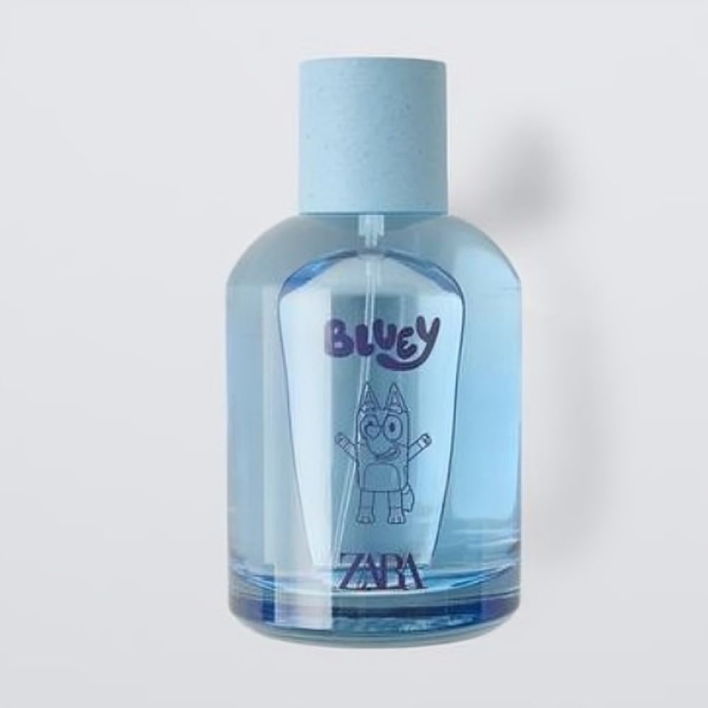 Imported Zara kids citrus woody perfume bottle showcasing the pear and lemon themed packaging