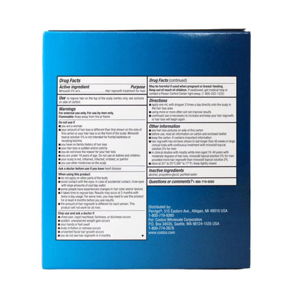 Kirkland Signature minoxidil five percent premium topical solution for vertex hair loss