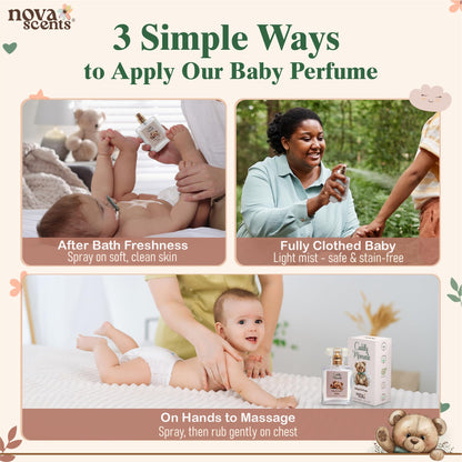 Nova Scents kids cologne ingredients and certification labels