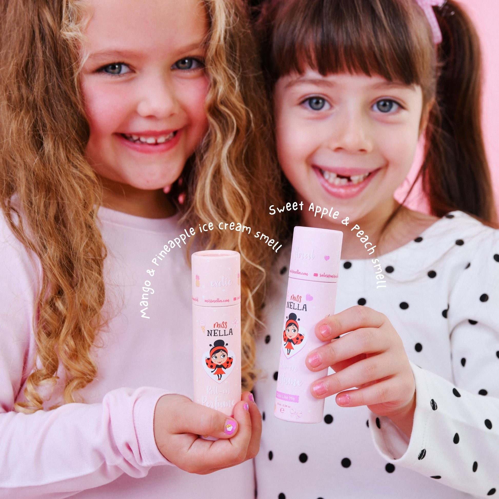 Premium imported Miss Nella kids perfume product display close up