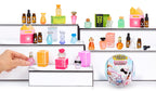 Step by step demonstration of mixing custom perfume formulas using the collector guide instructions.