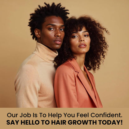 Side view of Rennora Beauty premium scalp oil designed for both men and women experiencing hair thinning.