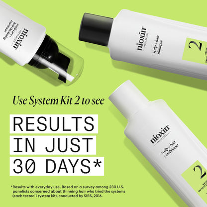 Nioxin System 2 hair density boosting formula close up