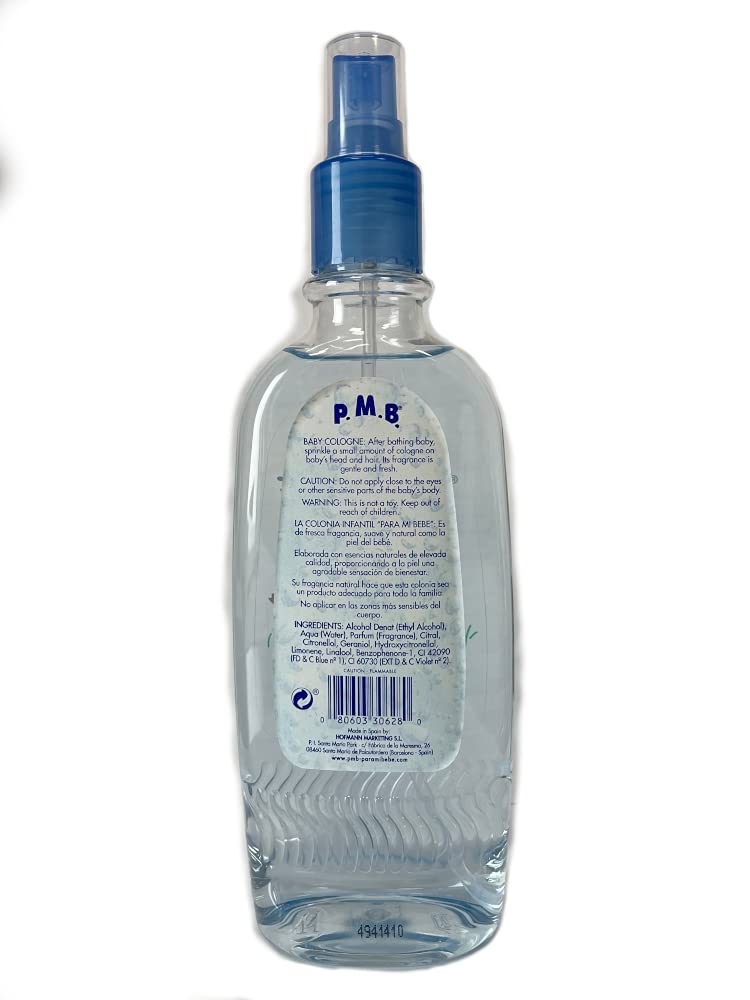 Para Mi Bebe gentle baby fragrance spray spray cap details and authentic back label information.