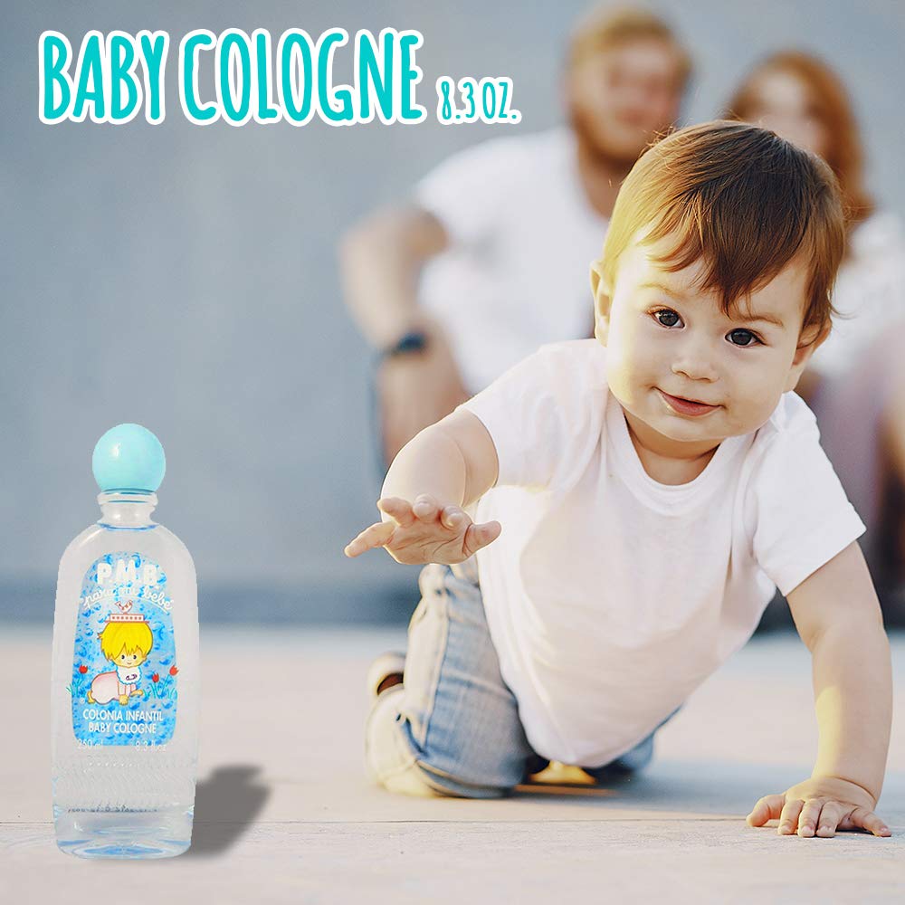 Para Mi Bebe mild alcohol free blue baby cologne pack of three for gentle infant skincare