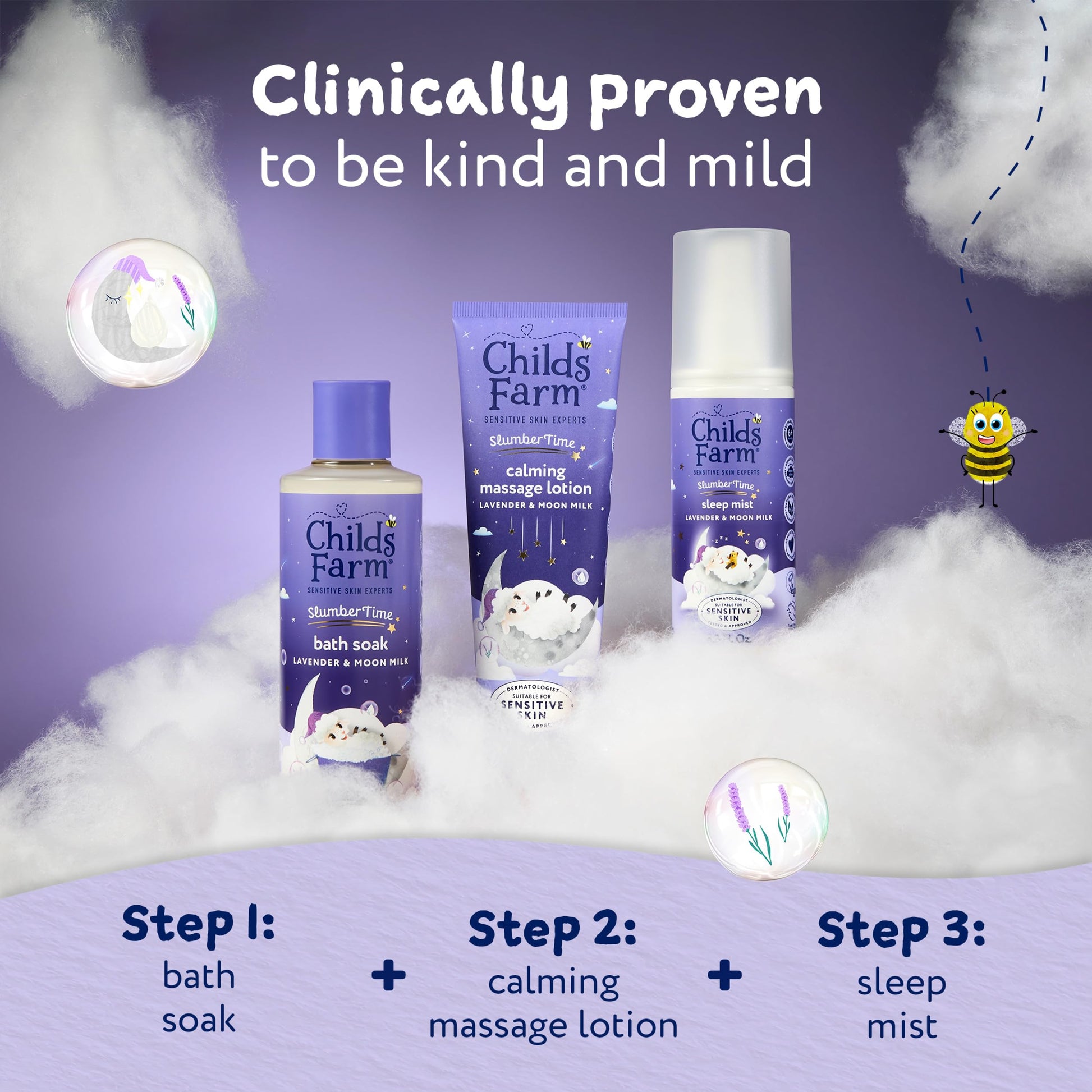 Childs Farm bedtime routine mist for relaxing night sleep