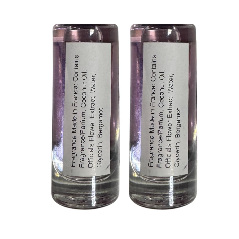 Travel size twelve milliliter fragrance oil rollers with secure caps for women