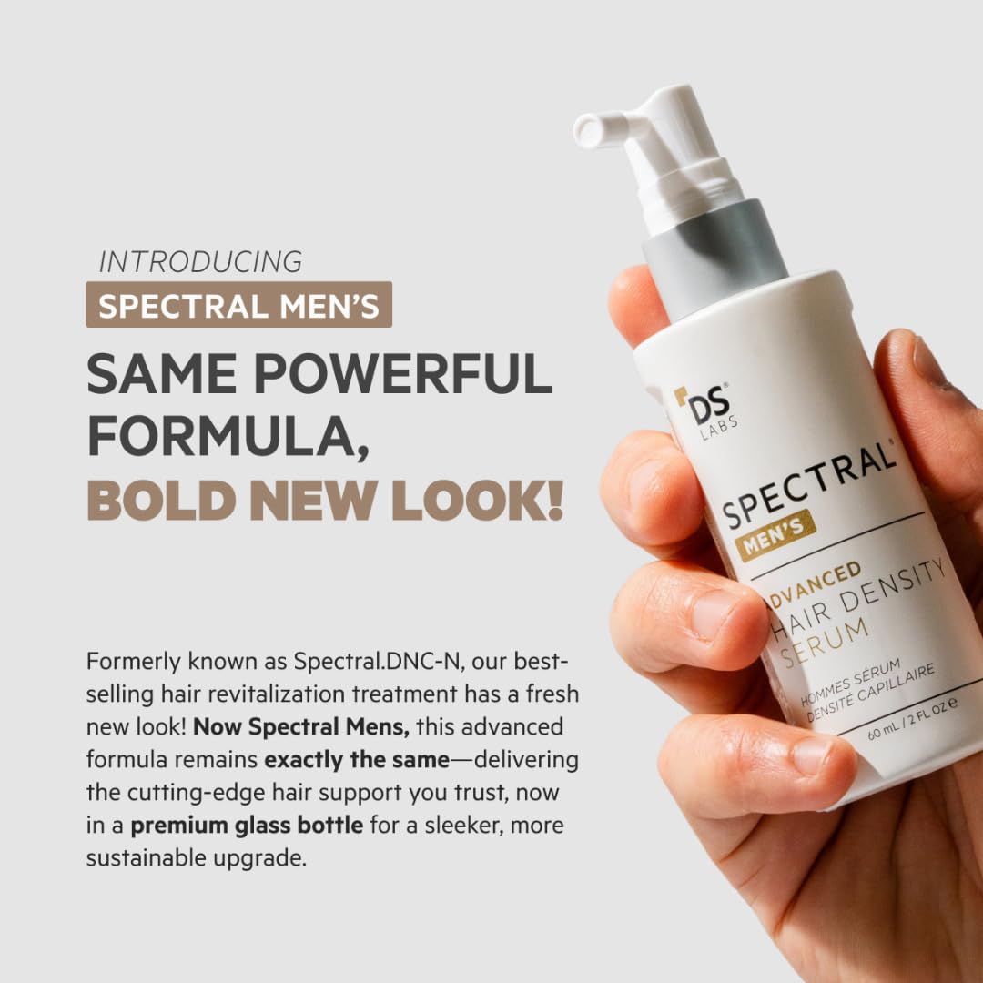DS Labs Spectral DNC-N hair density serum 60ml spray bottle on clean background