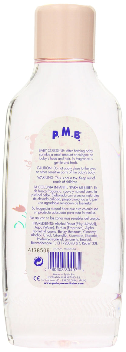 Para Mi Bebe baby cologne for girls showing authentic imported packaging details.