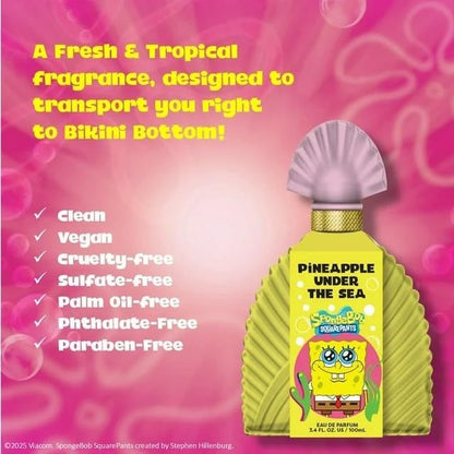 Tru Fragrance Beauty SpongeBob Pineapple Under The Sea perfume premium USA imported packaging