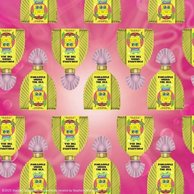 Authentic 100mL SpongeBob SquarePants Eau de Parfum display for vanity and collection