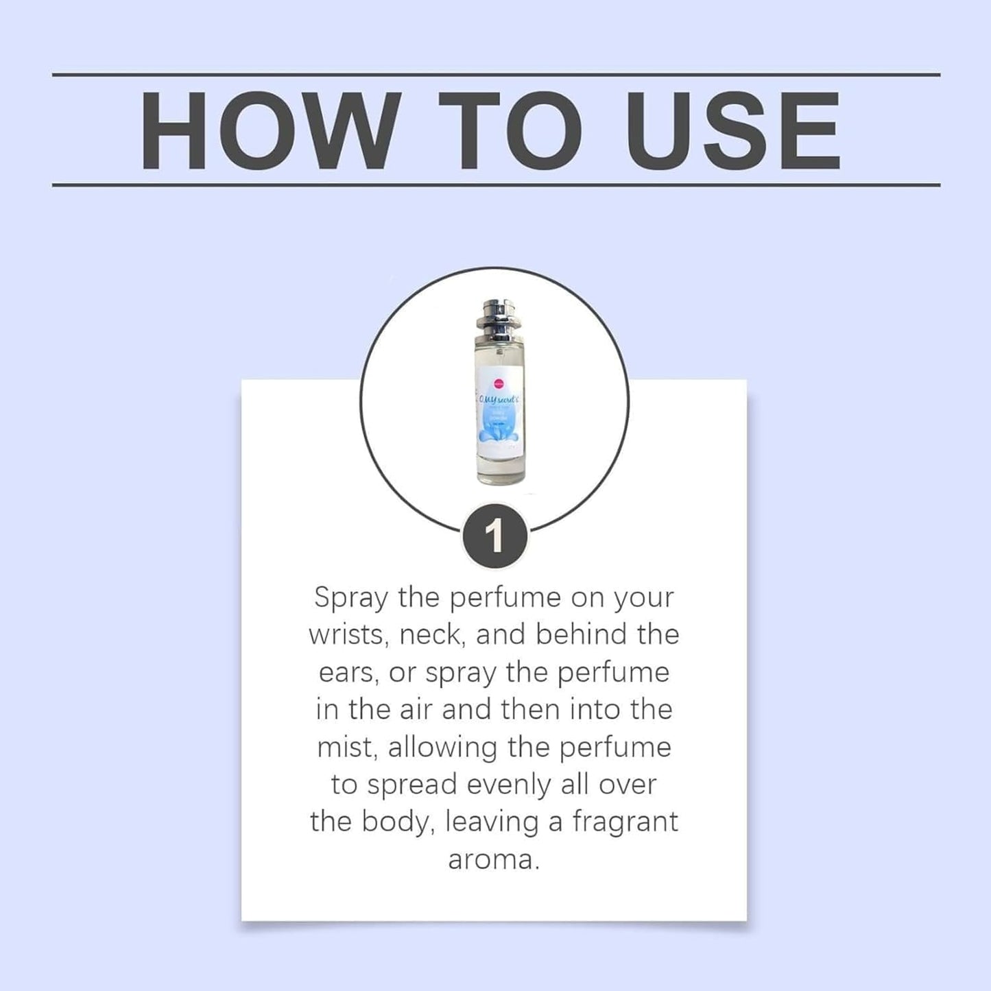 Travel friendly baby powder smell perfume for daily freshness