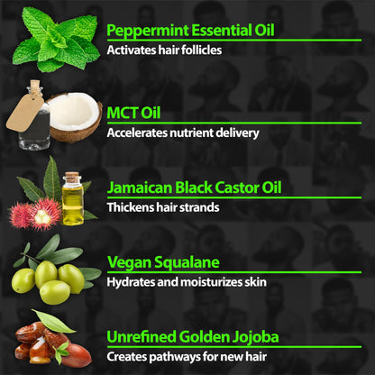 BBS Best Beard Stuff hair and beard accelerator oil for filling patchy spots