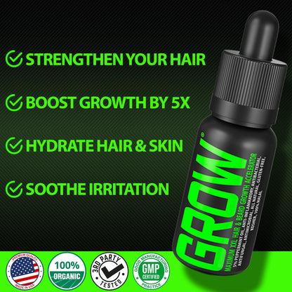 Natural peppermint oil infused beard grooming serum for Indian men