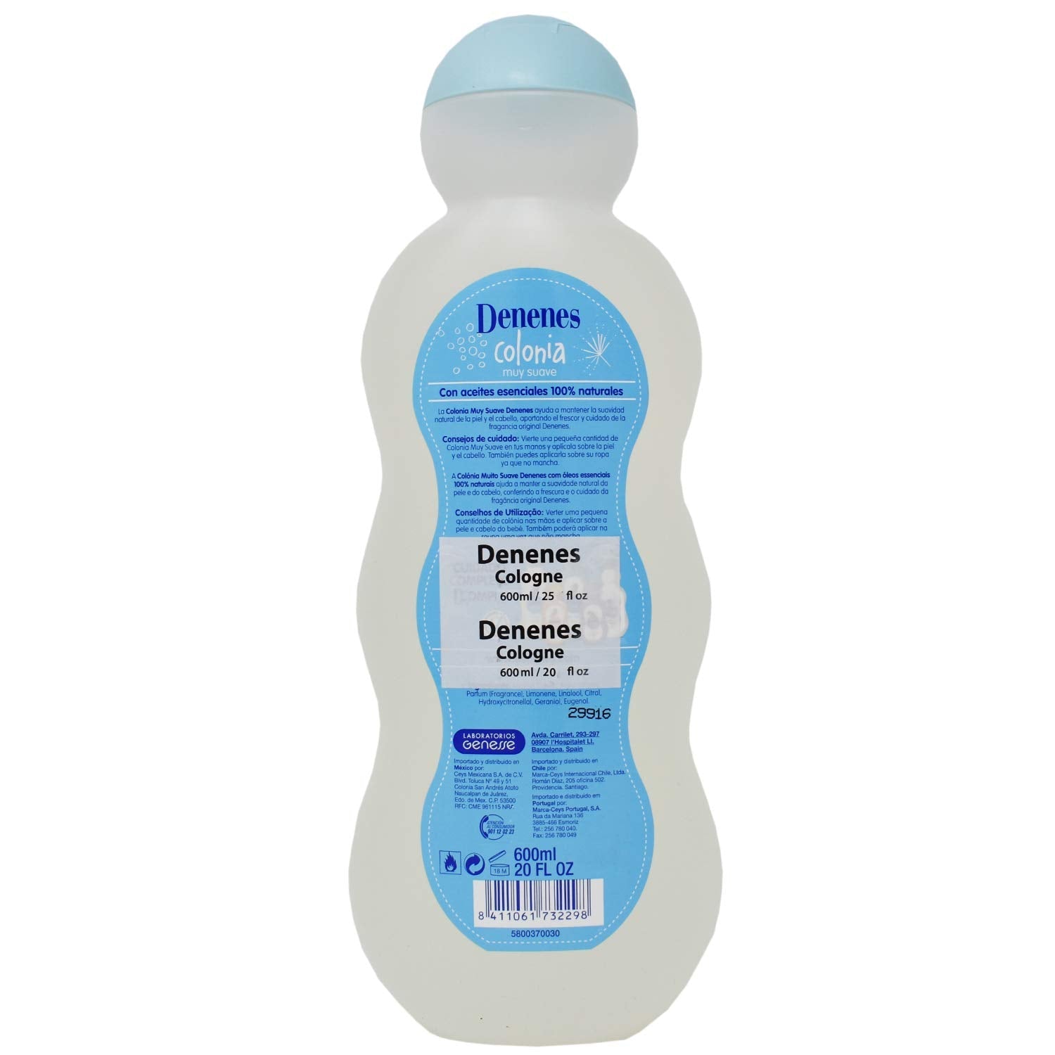 Hypoallergenic Denenes baby fragrance pack of three for gentle infant skin care packaging details