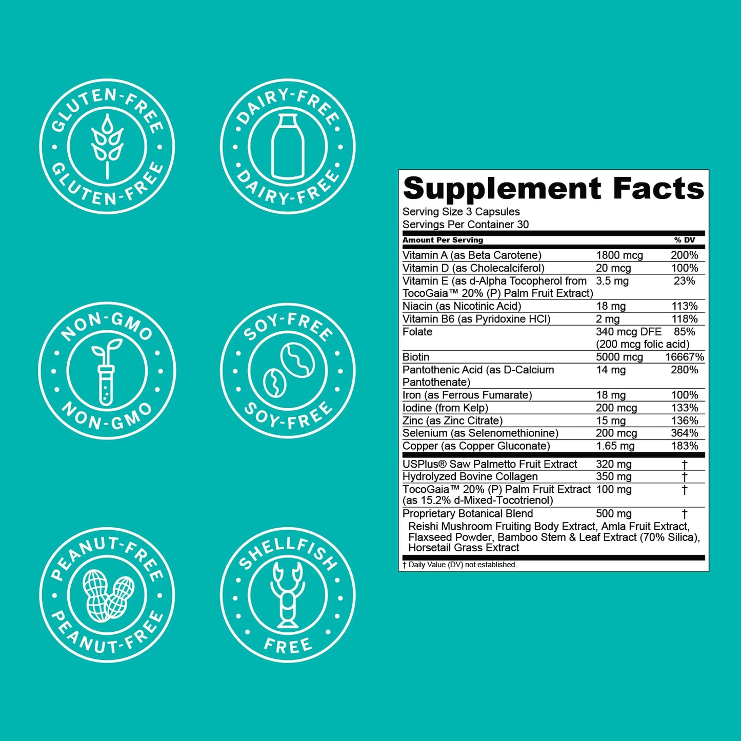 Premium Hair La Vie hair health capsules for thickness and follicle support