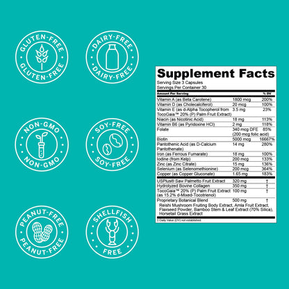 Premium Hair La Vie hair health capsules for thickness and follicle support