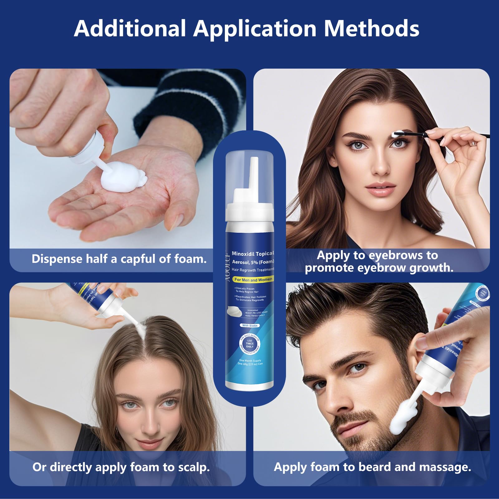 Celtrum alopecia treatment kit displaying three cans of premium imported minoxidil topical foam.