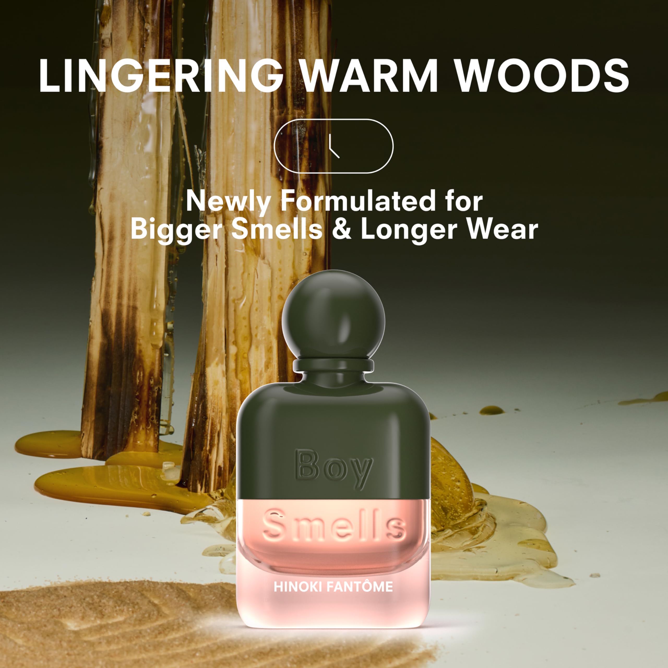 Hinoki Fantôme 50ml bottle highlighting cardamom and cedarwood perfume notes