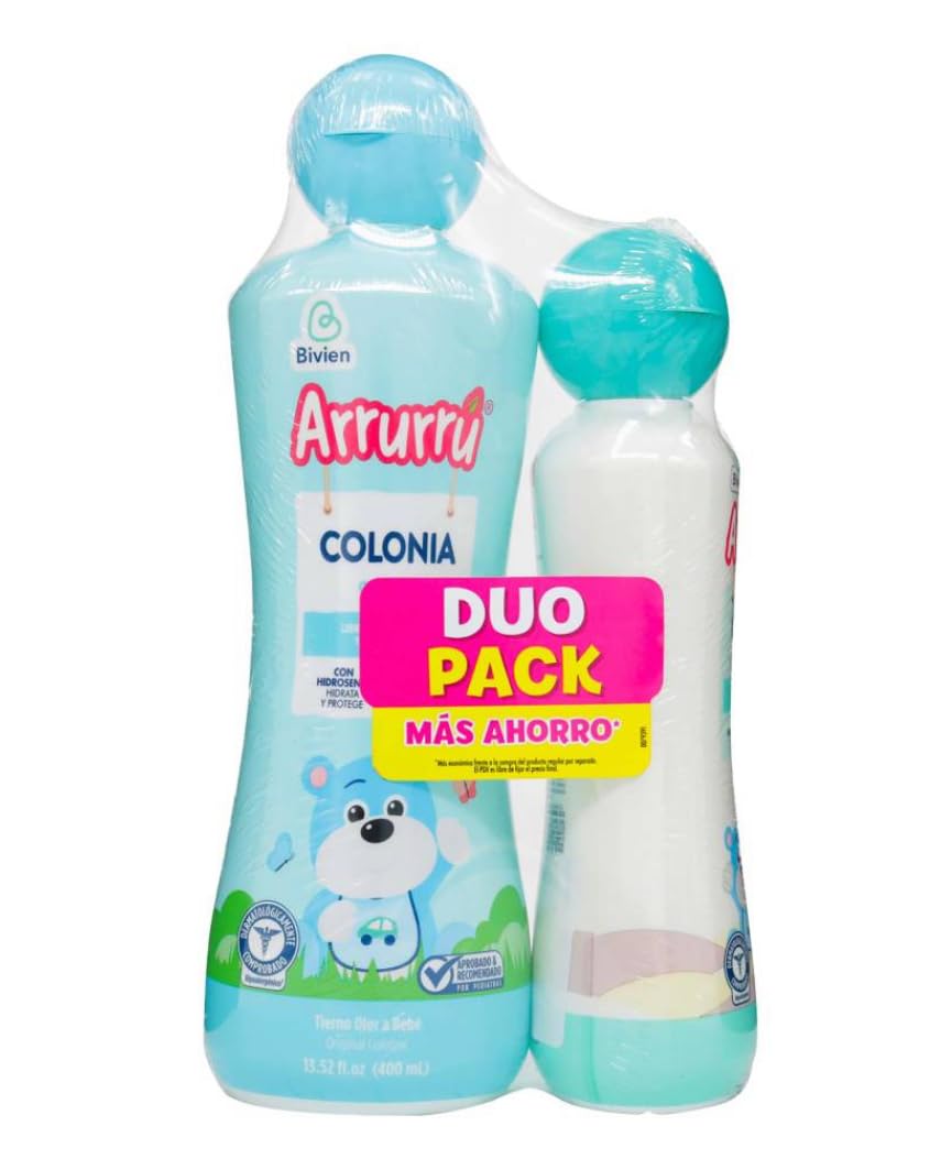 Arrurru Azul 400 Milliliters original baby cologne bottle with premium packaging details.