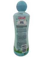 Back labels of Arrurru baby cologne and oat extract cream showcasing directions and safety tests.