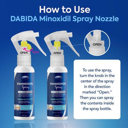 USA imported hair thinning solution for women featuring an easy to use spray nozzle