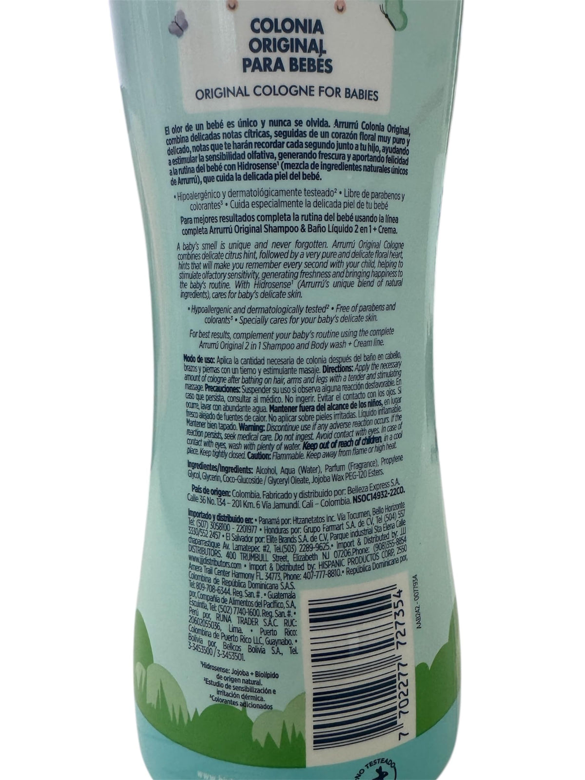 Authentic Arrurru Naturals Azul bundle pack for gentle infant grooming and skin hydration.