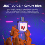 Just Juice Kulture Klub 67 fragrance being unboxed to reveal the collectible meme culture inspired design.