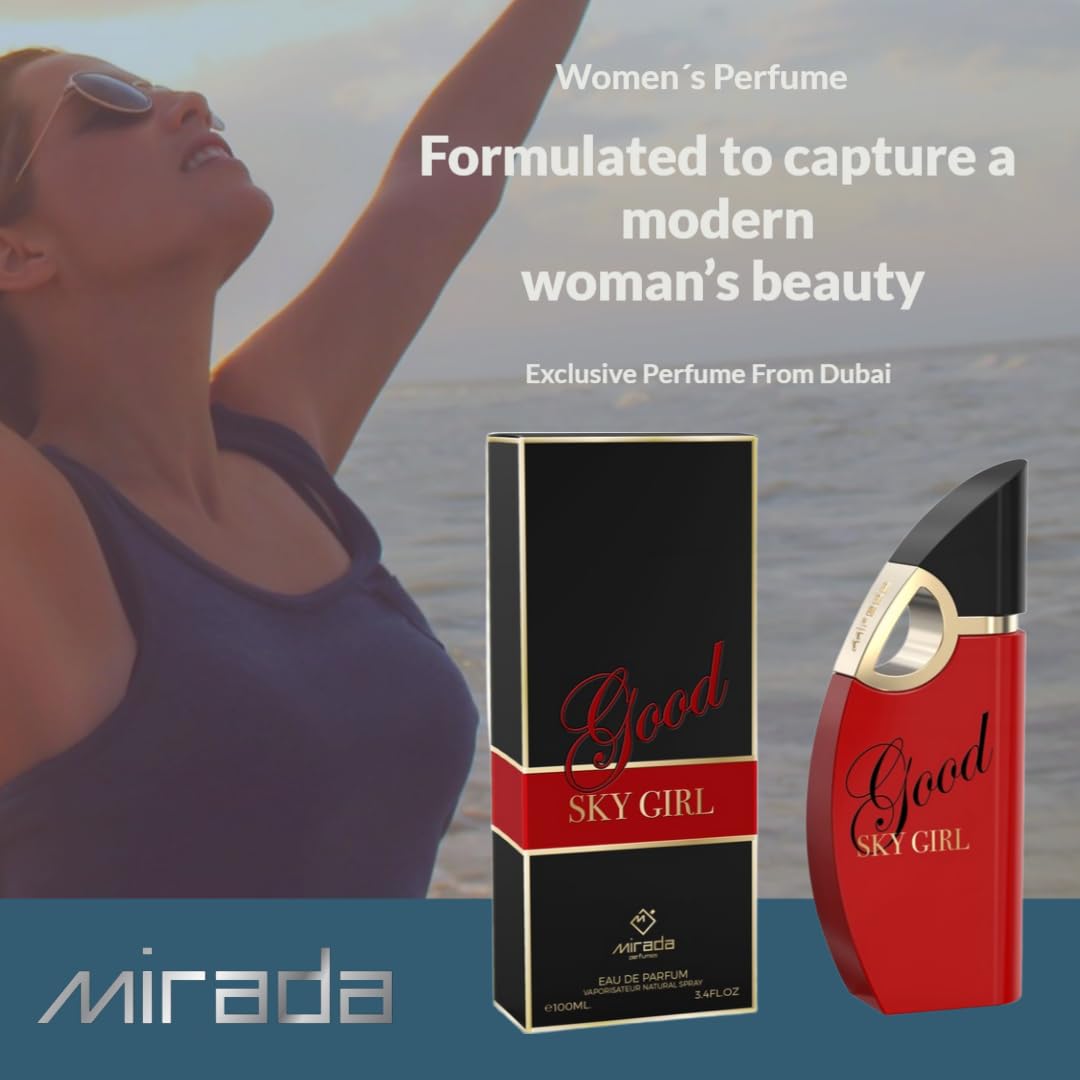MIRADA Good Sky Girl womens perfume 3.4 Fluid Ounce premium imported luxury fragrance spray.