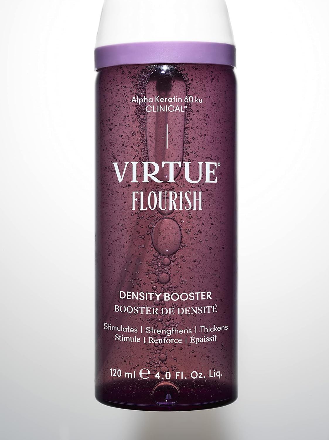 Virtue Flourish daily scalp treatment spray packaging showing 120ml size