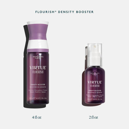 Virtue Flourish hair care clinical technology anti thinning daily spray presentation