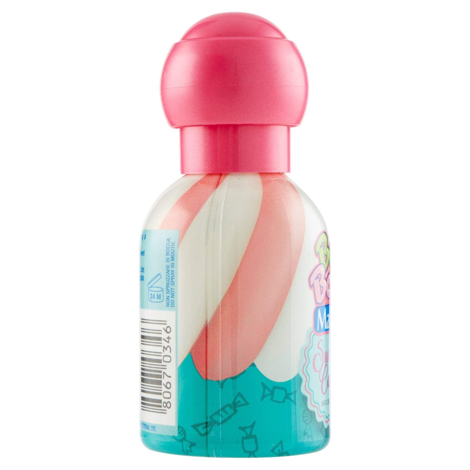 Malizia Bon Bons Oxygen Bubble kids perfume spray packaging showing imported Italian details