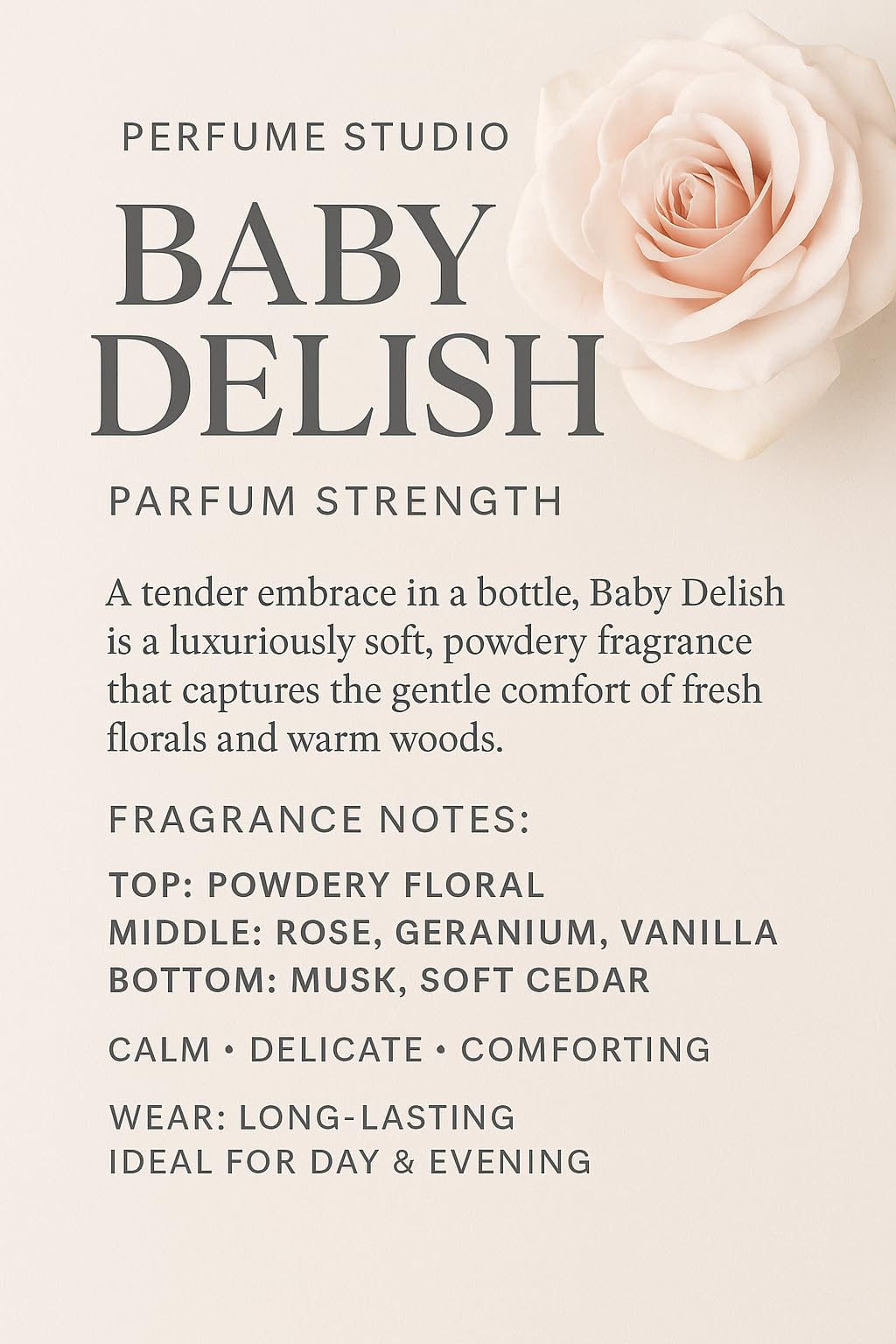 Authentic USA imported baby powder fragrance oil spray by Perfume Studio.