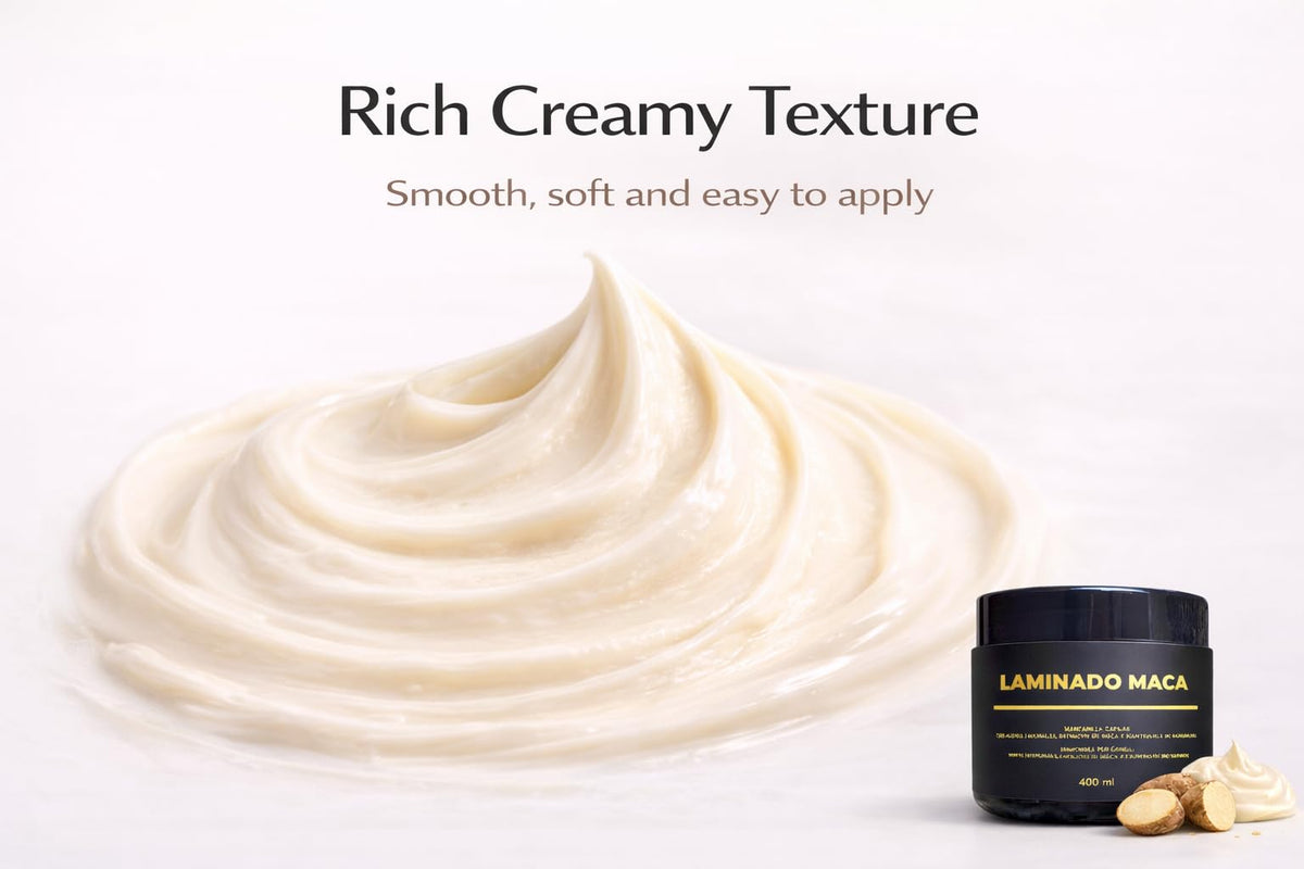 Instructions on Lina Zapata maca hair treatment container