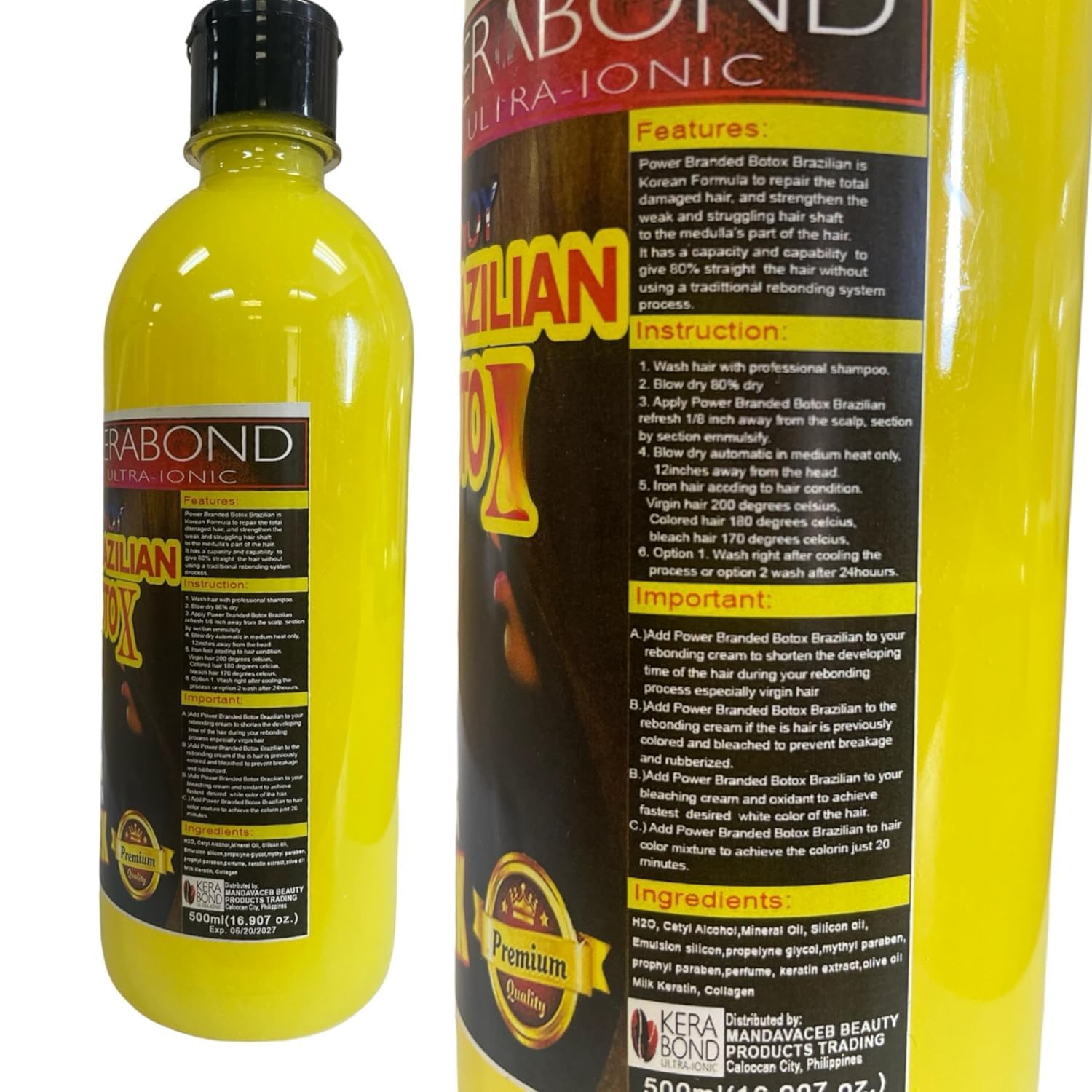 Kera Bond Pinoy Brazilian Hair Bo-tox formula for frizz control